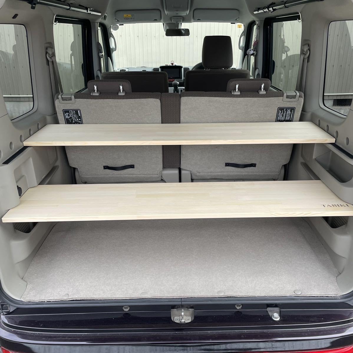 こもも、エブリイワゴン17W用ラゲッジ収納棚左側用テーブルセット スズキ エブリィワゴン DA17W ラゲッジボード セットB-C 純正